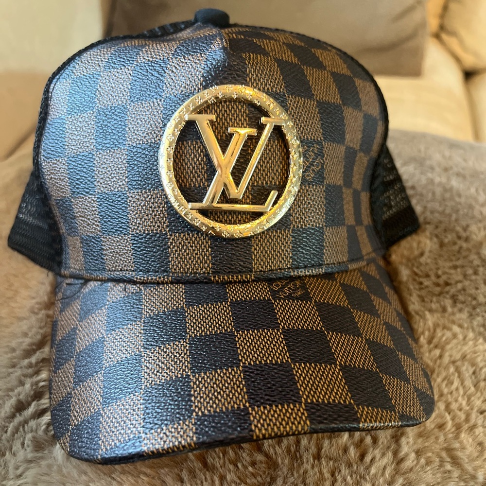 Gold Logo Checkered Hat